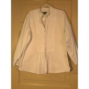 White Westbound Tuxedo Blouse size 18